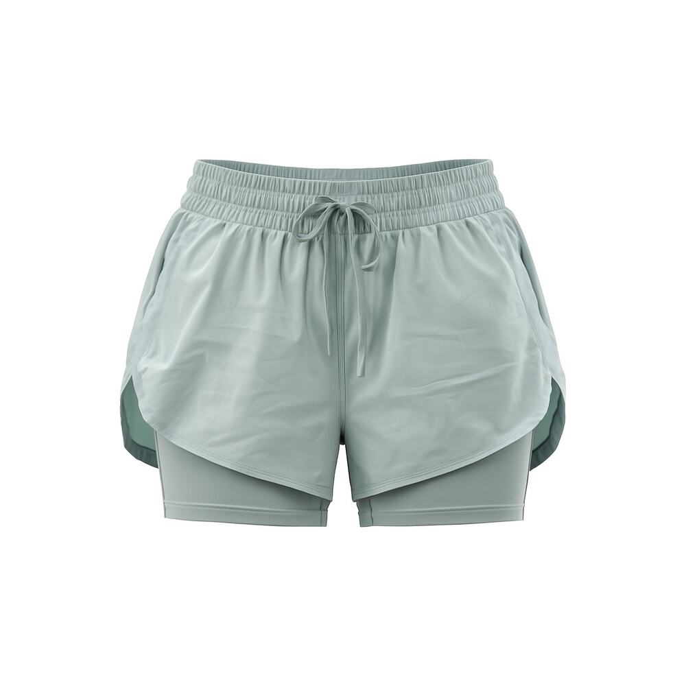 Spyder Active 2-in-1 Running Shorts Seafoam Green Women’s Medium Lightweight